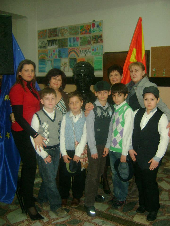 Nikola, part of the cast for the school play in Kuzman